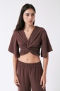 amt.  Toppur Orchid Blouse Brown