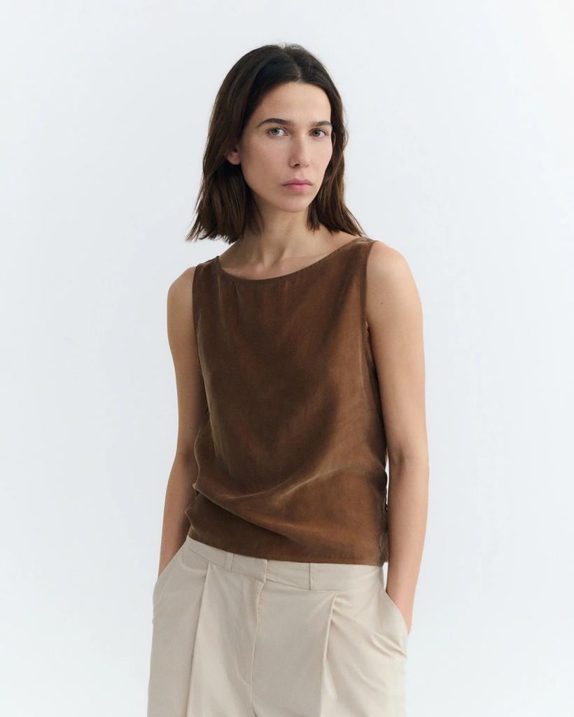 Thinking Mu Toppur Solea Top Brown
