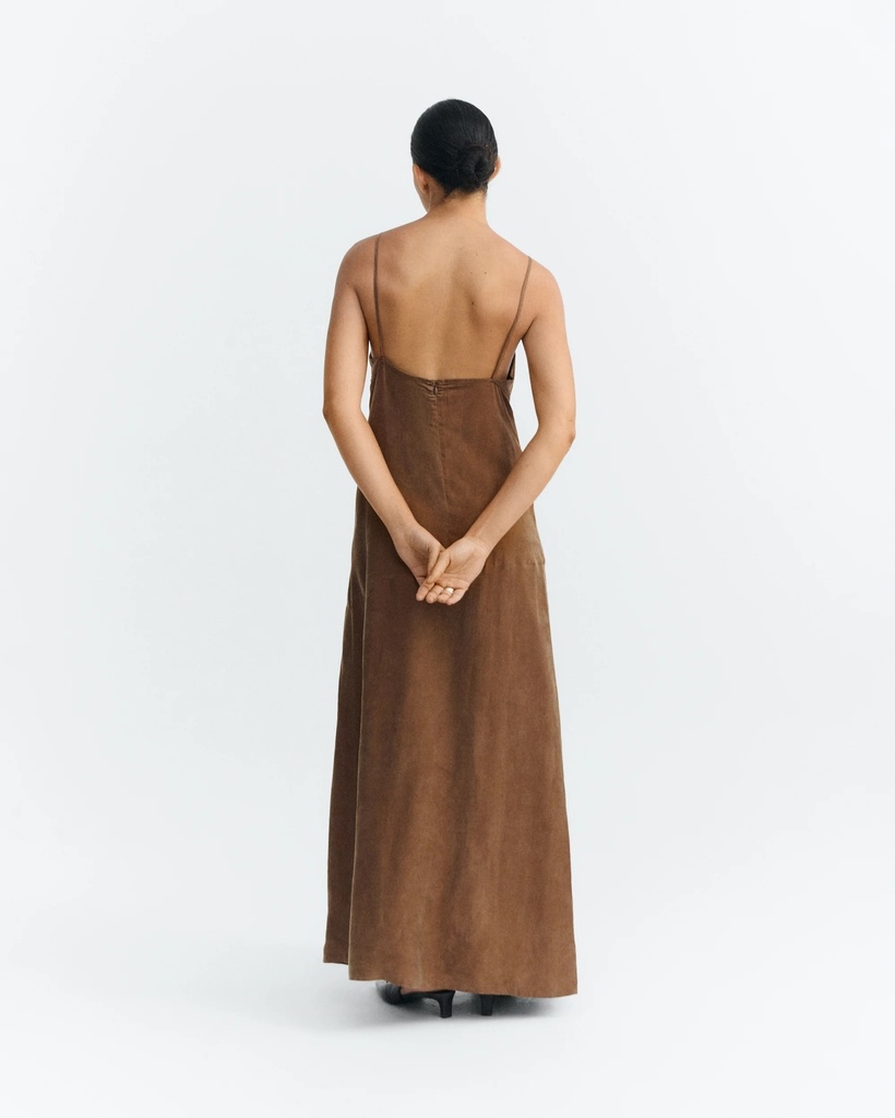Thinking Mu Kjóll Dina Dress Brown