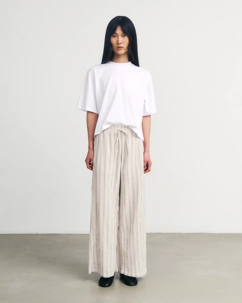 Rotholz Buxur Flared Pant Sand Striped