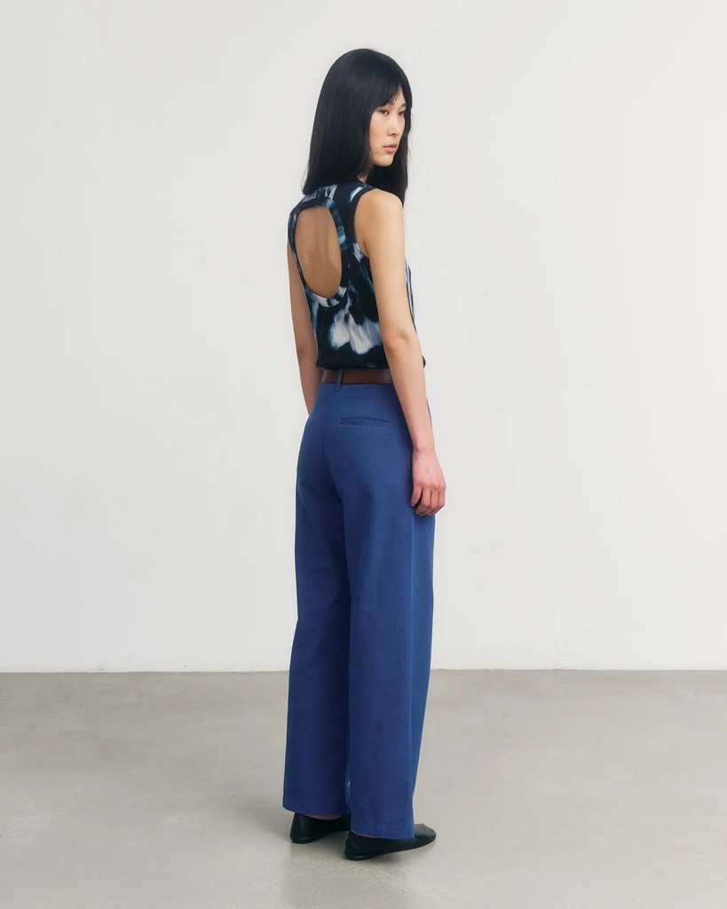 Rotholz Toppur Open Back Singlet Black Ocean