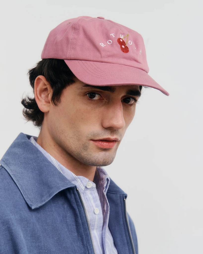 Rotholz Derhúfa Cherry Logo Floppy Cap Pink Stone