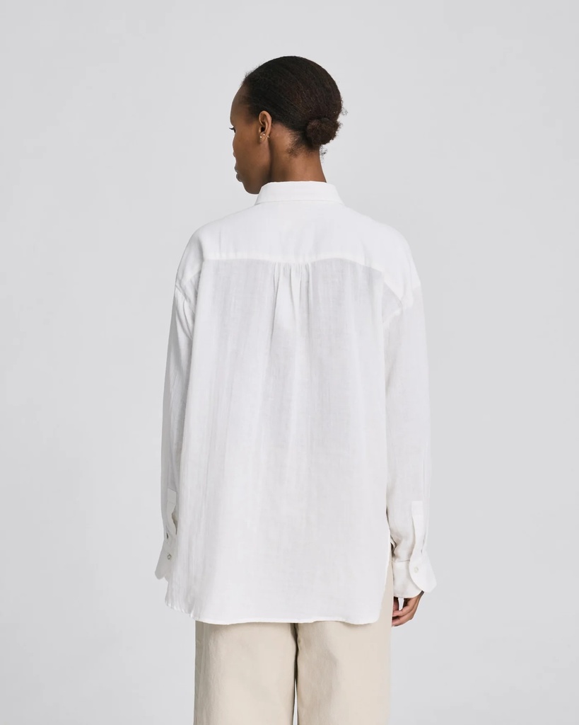 GAI+LISVA Skyrta Lusinda  L/S Double Cloth Shirt White