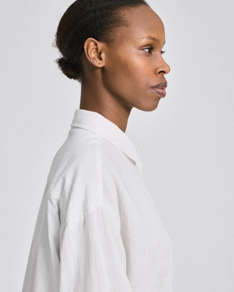 GAI+LISVA Skyrta Lusinda  L/S Double Cloth Shirt White