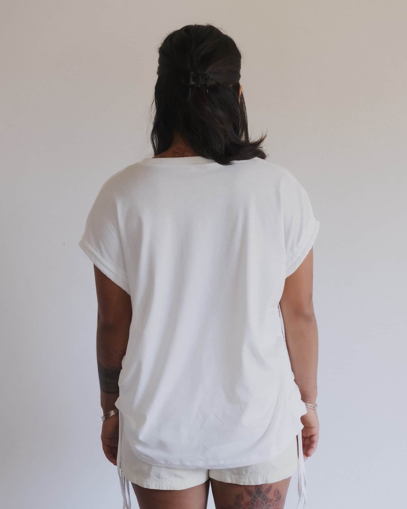 Baserange Toppur Stele Tank Off White