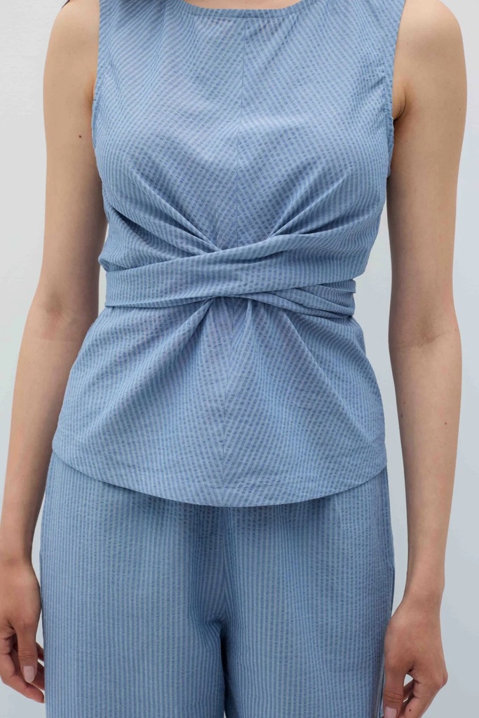 RITA ROW Toppur Holan Top Blue Stripes