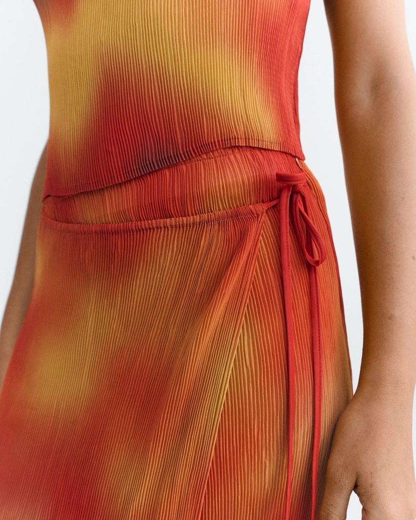 Thinking Mu Pils Pauline Pleated Skirt Flowers