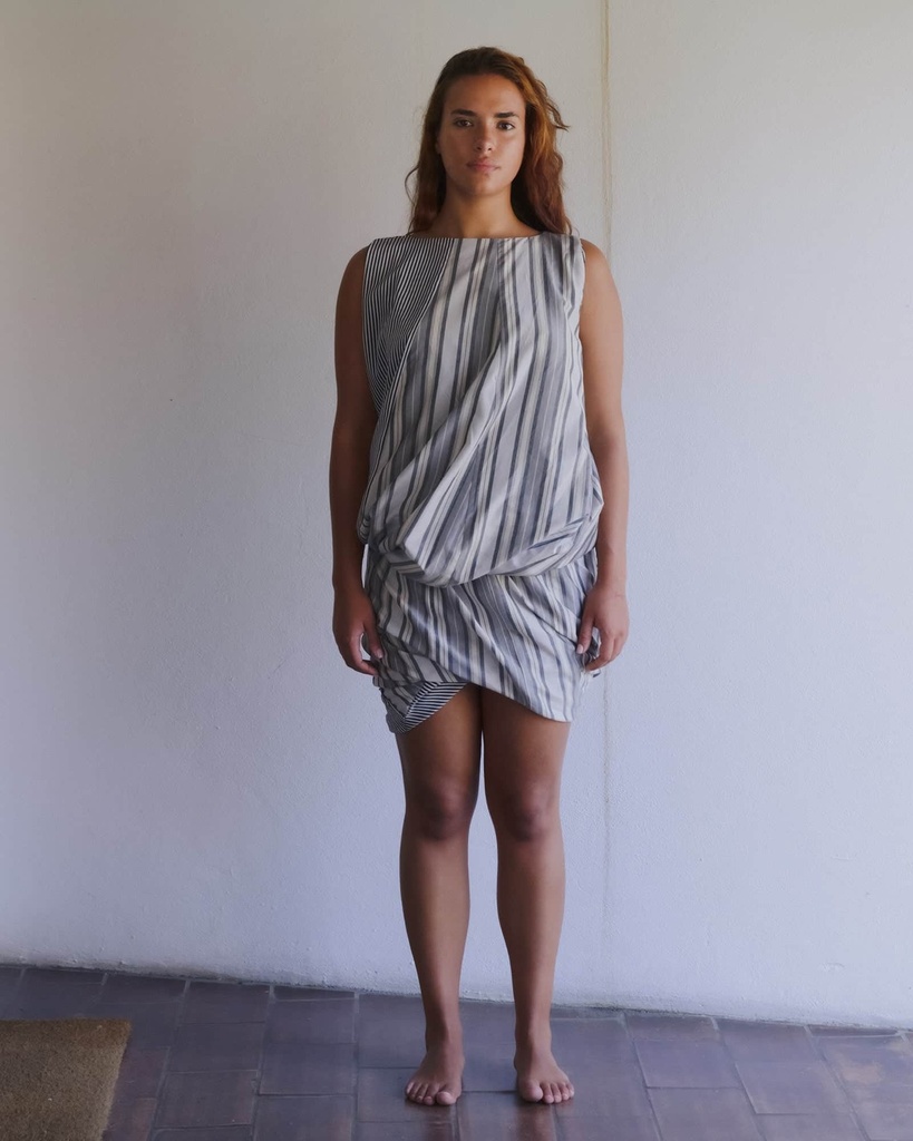 Baserange Pils Bella Skirt Grey Stripe