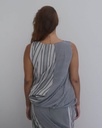 Baserange toppur Bella Top Grey Stripe