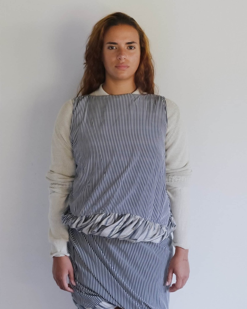 Baserange toppur Bella Top Grey Stripe