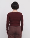 Baserange Toppur Cinder long sleeve tee Nara red
