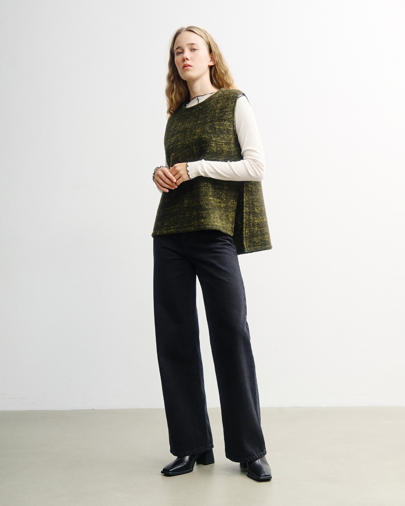 Rotholz Vesti Oversized Vest Speckled Green