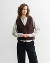 Rotholz Vesti Cropped Vest Rosewood Brown