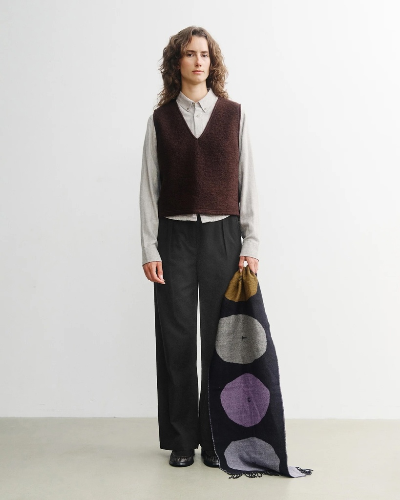 Rotholz Vesti Cropped Vest Rosewood Brown
