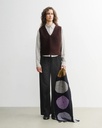 Rotholz Vesti Cropped Vest Rosewood Brown