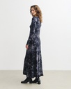 Rotholz Kjóll Pin-Tucked LS Dress Black Tie-Dye