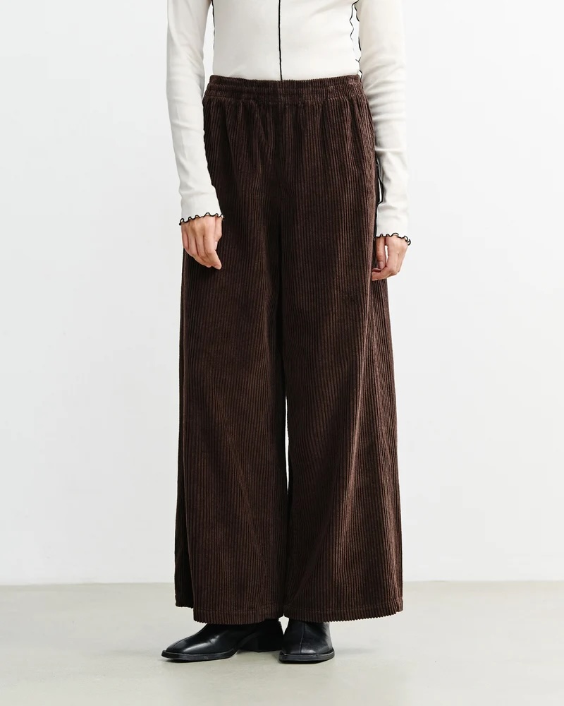 Rotholz Buxur Cored Flared Pant Chocolate Brown