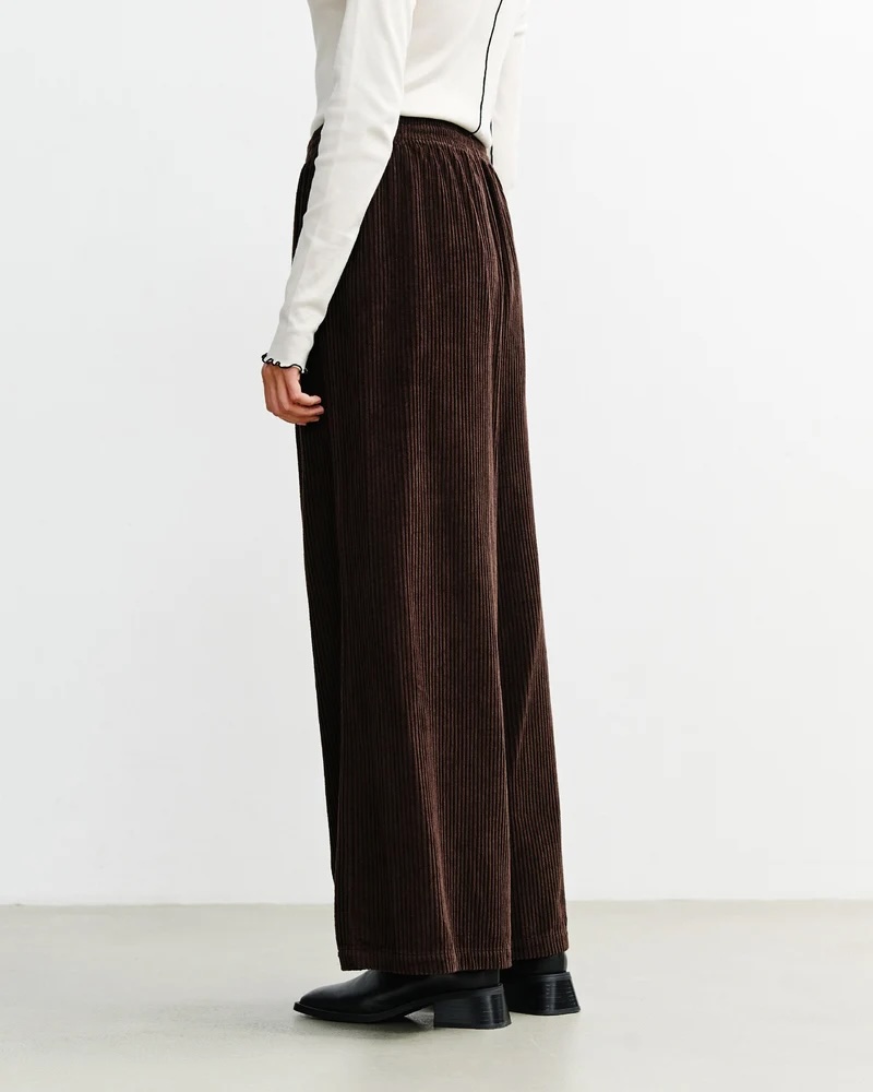 Rotholz Buxur Cored Flared Pant Chocolate Brown