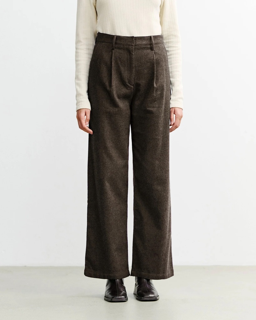 Rotholz Buxur Flannel Pantalone Black Brown