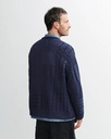 Rotholz Peysa Patchwork Knit Sweater Dark Navy