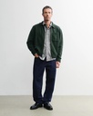 Rotholz Jakki Knit Polo-Zip Jacket Green Melange