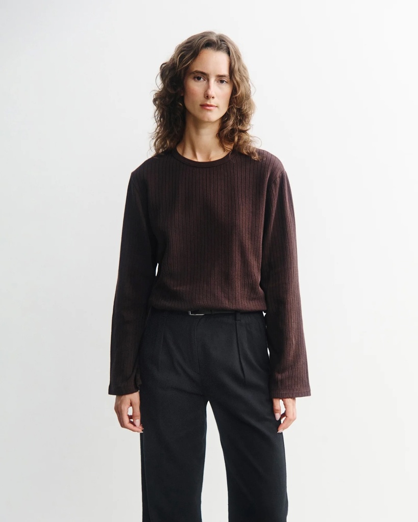 Rotholz Bolur Relaxed Longsleeve Dark Brown