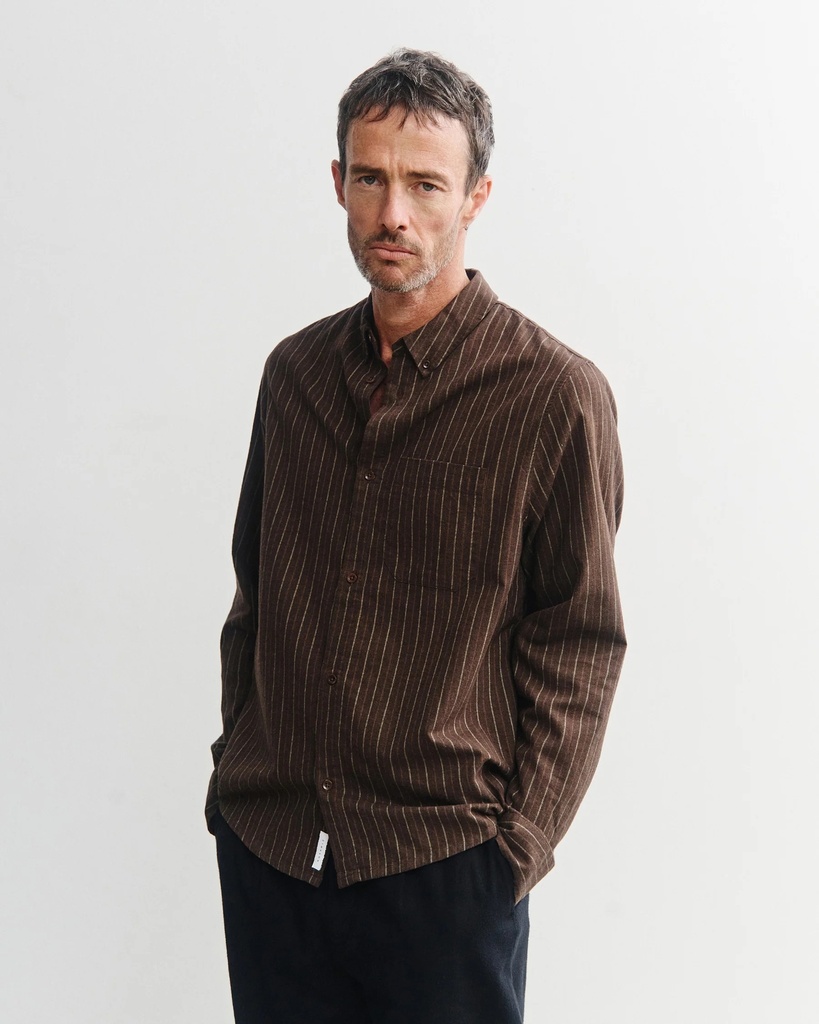 Rotholz Skyrta Button down shirt Brown stripe