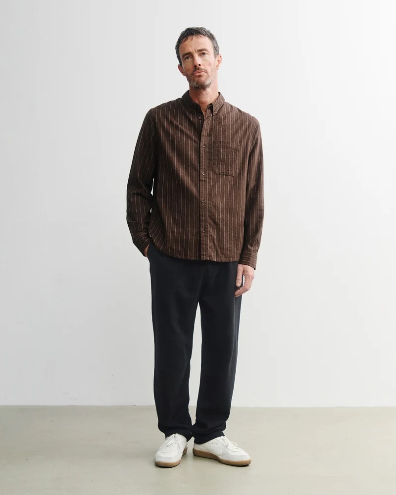 Rotholz Skyrta Button down shirt Brown stripe