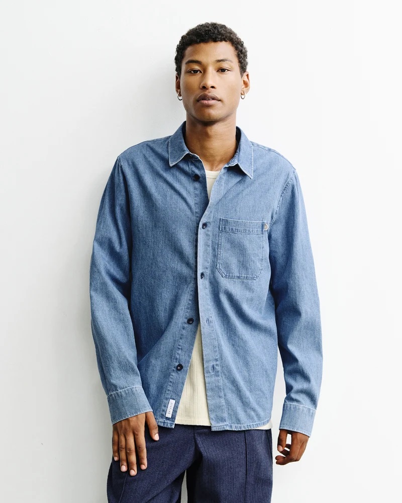 Rotholz Skyrta Casual Shirt Blue Denim
