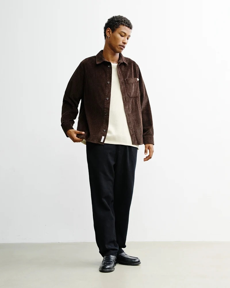 Rotholz Skyrta Cord Casual Shirt Chocolate brown