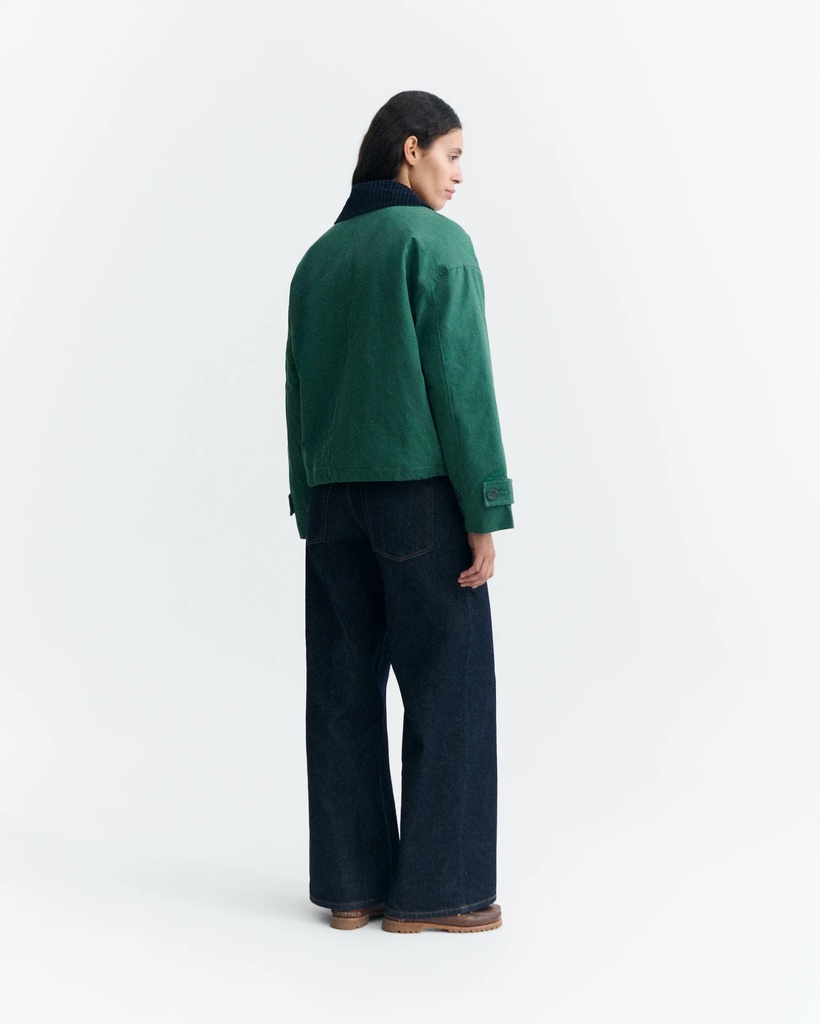 Thinking Mu Jakki Norma Jacket Dark Green & Navy