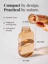 Equa Flat Bottle - Amber 500 ml