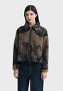 Thinking Mu Jakki Camel Lotus Jacquard Kendra jacket