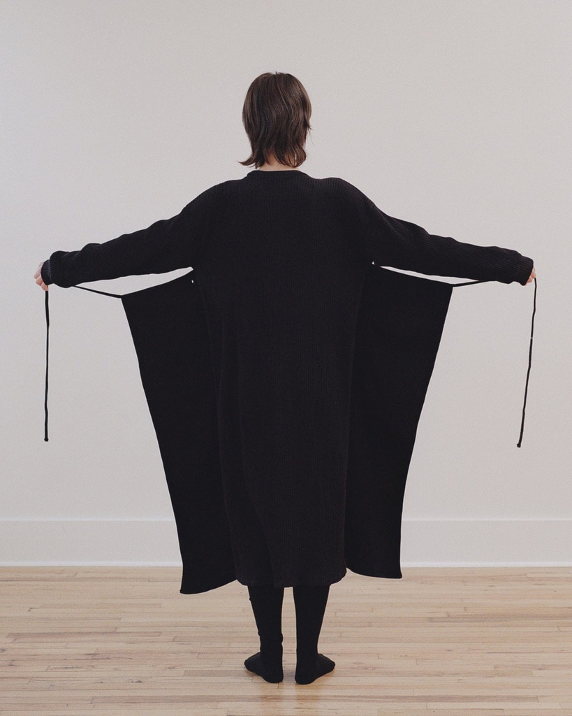 Baserange kjóll Shaw Long Sleeve Kaftan black