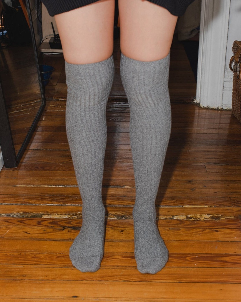 Baserange Overknee Sokkar Grey Melange