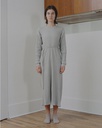 Baserange kjóll Shaw Long Sleeve Kaftan grey melange