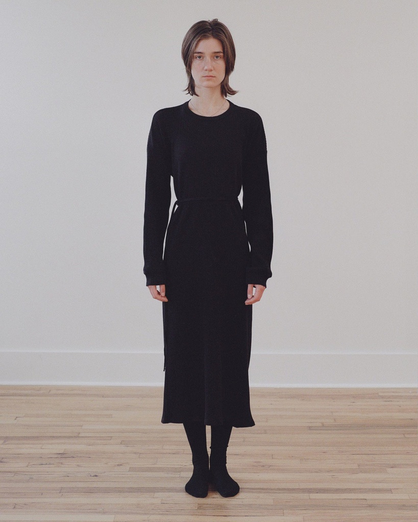 Baserange kjóll Shaw Long Sleeve Kaftan black