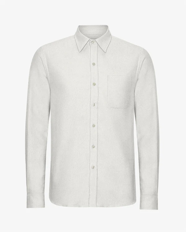 COLORFUL STANDARD skyrtaOrganic Flannel Shirt - Limestone Grey