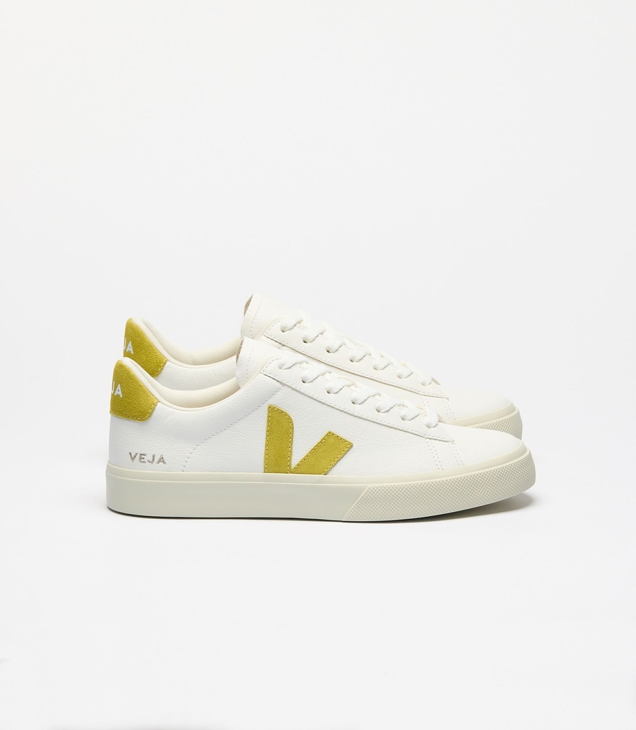 VEJA - skór CAMPO CHROMEFREE LEATHER WHITE LIQUOR