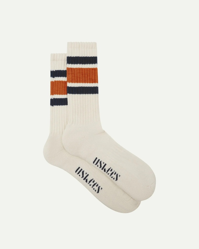 Uskees sokkar #4011 College stripe socks - gold