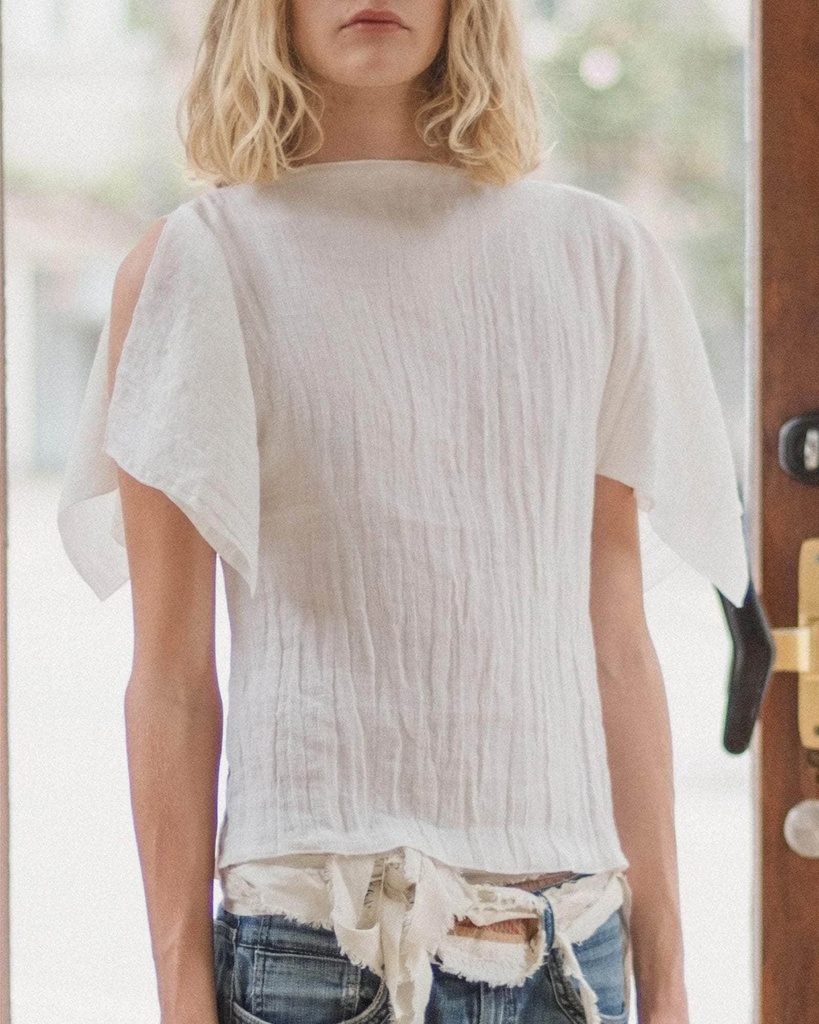 Baserange Toppur Folio top Crincle linen