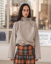 Baserange Peysa Fold turtleneck Grey Melange