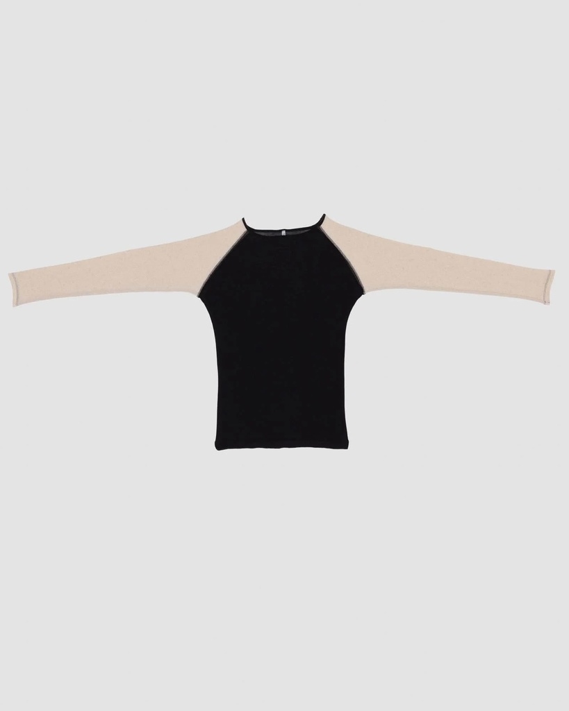 Baserange Toppur Gene Long sleeve Black / Off white