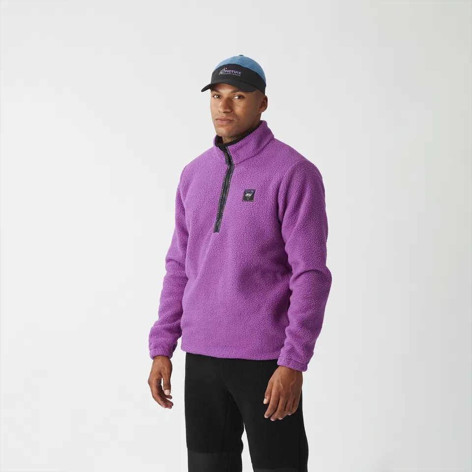 Picture peysa Kimag 1/4 zip fleeze Bright Magenta