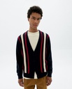 Thinking Mu Peysa Stripes Creed knitted cardi
