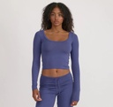 Organic Basics Bolur Everyday Scoop Neck LS Eclipse