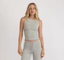 Organic Basics Bolur Everyday Mock Neck Top Grey Melange