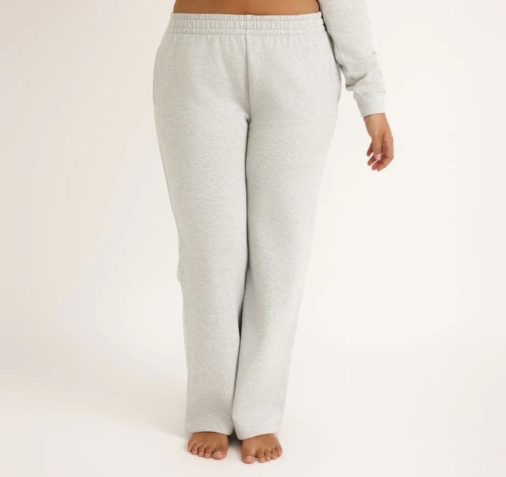 Organic Basics Buxur Weekend Straight Leg Sweatpants Grey Melange