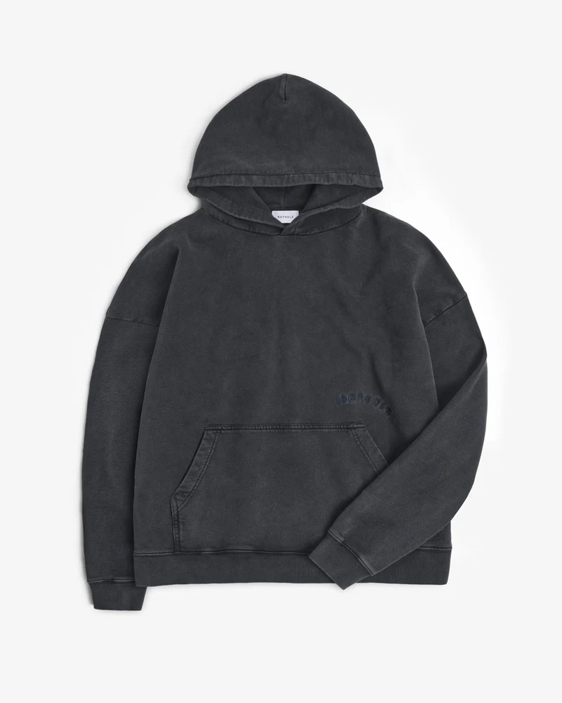 Rotholz Hettupeysa Logo Hoodie Washed Black