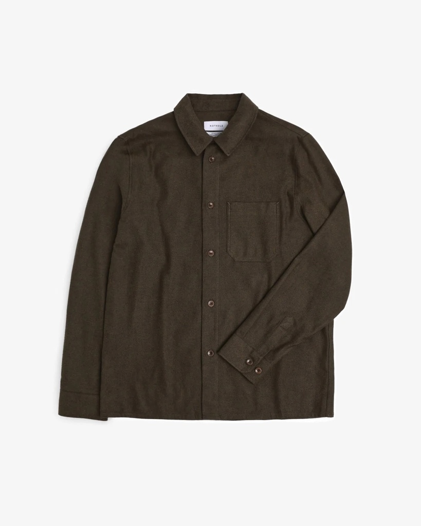 Rotholz Skyrta Flannel Casual Shirt Twill Brown